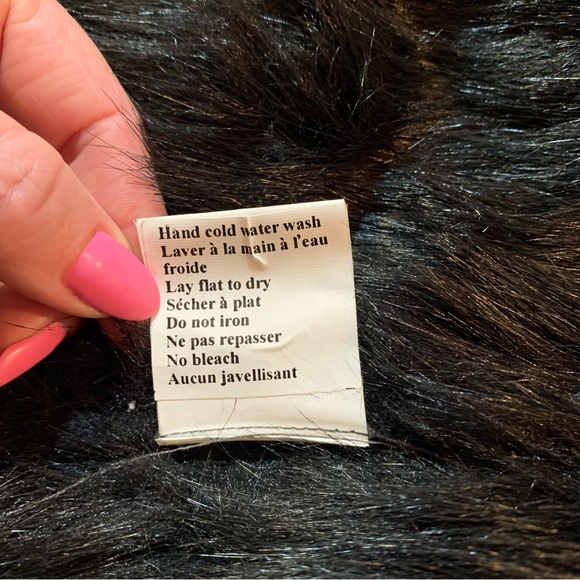 Black and Grey Faux Fur and Faux Suede Vest Women’s Size Small - Picture 6 of 14